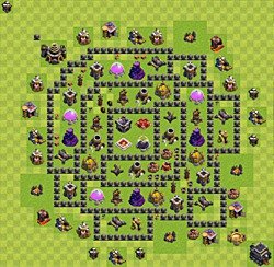 Base plan (layout), Town Hall Level 9 for farming (#36)
