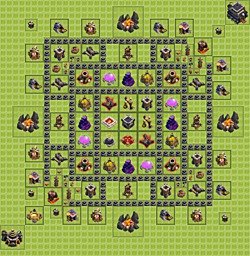 Base plan (layout), Town Hall Level 9 for farming (#4)