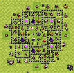 Base plan (layout), Town Hall Level 9 for farming (#42)