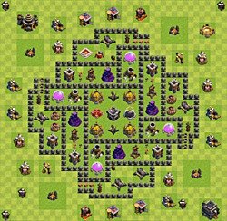 Base plan (layout), Town Hall Level 9 for farming (#45)