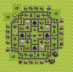 Base plan (layout), Town Hall Level 9 for farming (#50)