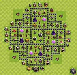Base plan (layout), Town Hall Level 9 for farming (#52)