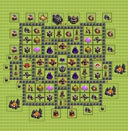Base plan (layout), Town Hall Level 9 for farming (#6)
