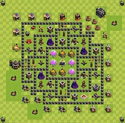 Base plan (layout), Town Hall Level 9 for farming (#62)