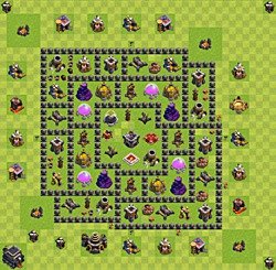 Base plan (layout), Town Hall Level 9 for farming (#64)