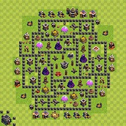 Base plan (layout), Town Hall Level 9 for farming (#68)