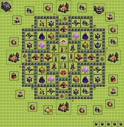 Base plan (layout), Town Hall Level 9 for farming (#7)