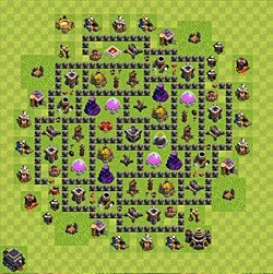 Base plan (layout), Town Hall Level 9 for farming (#80)