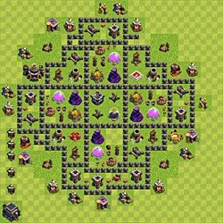 Base plan (layout), Town Hall Level 9 for farming (#99)