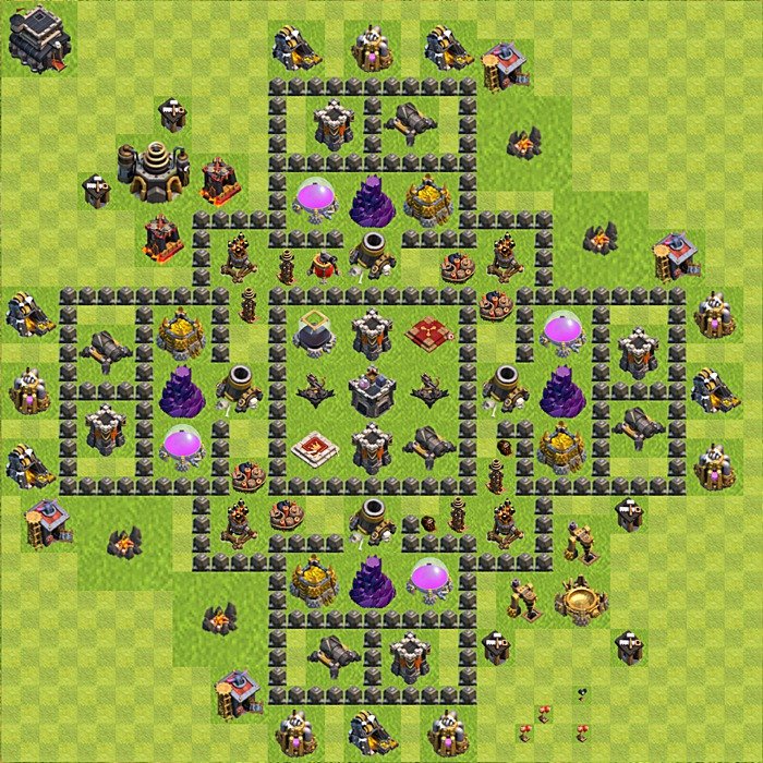 Base plan TH9 (design / layout) for Farming, #107