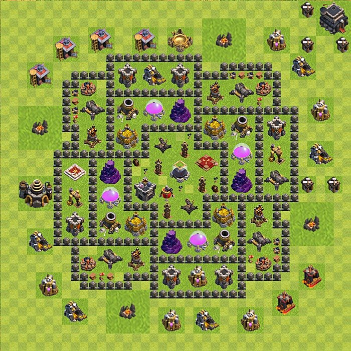 Base plan TH9 (design / layout) for Farming, #112