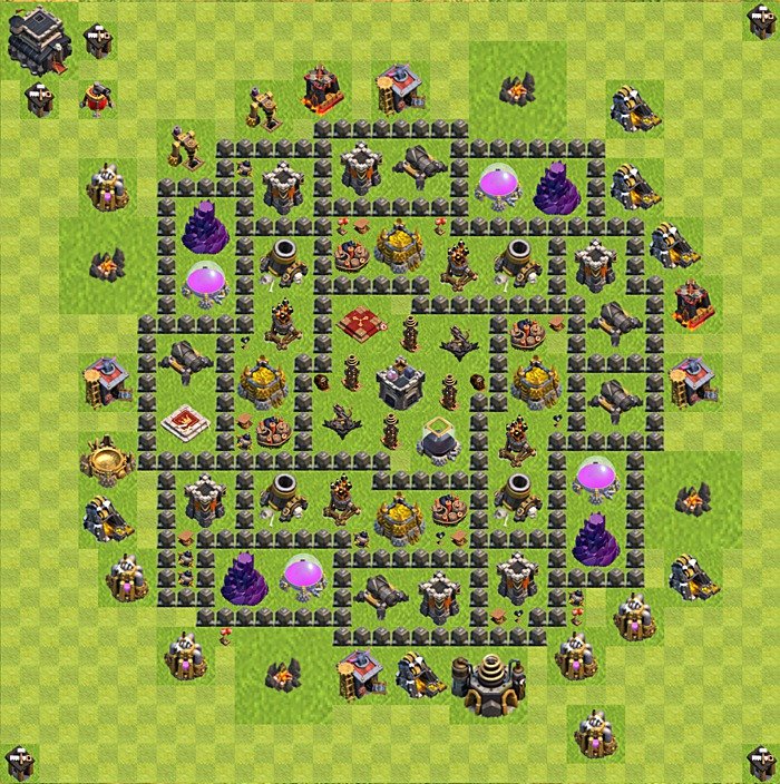 Base plan TH9 (design / layout) for Farming, #114