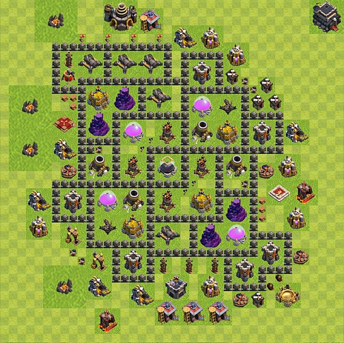 Base plan TH9 (design / layout) for Farming, #115