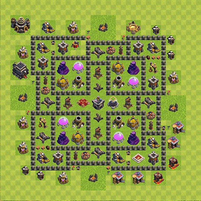 Base plan TH9 (design / layout) for Farming, #117