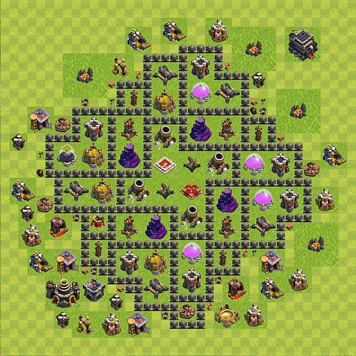 Base plan TH9 (design / layout) for Farming, #118