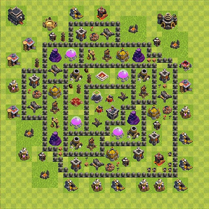 Base plan TH9 (design / layout) for Farming, #136