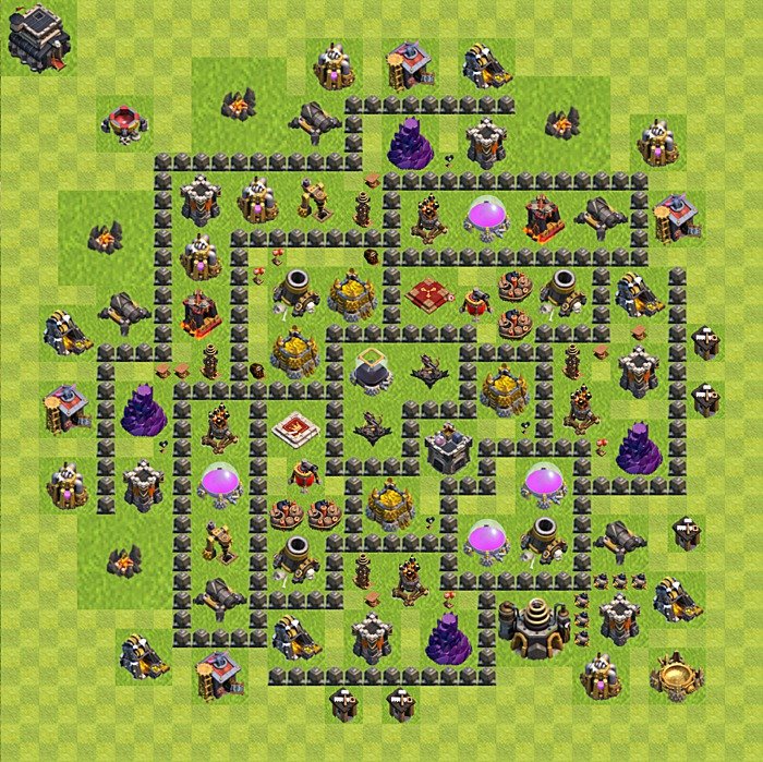 Base plan TH9 (design / layout) for Farming, #184