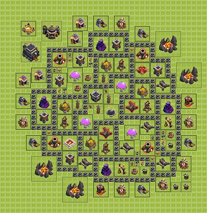 Base plan TH9 (design / layout) for Farming, #19