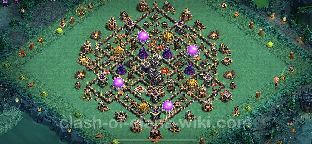 Base plan TH9 (design / layout) with Link, Anti Everything, Hybrid for Farming 2023, #191