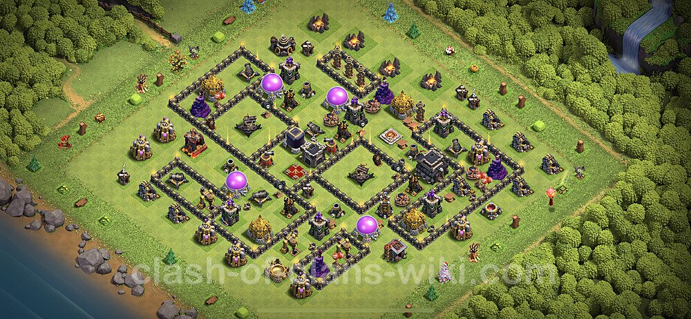 Base plan TH9 (design / layout) with Link, Anti Everything for Farming 2023, #202