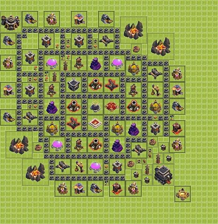 Base plan TH9 (design / layout) for Farming, #24