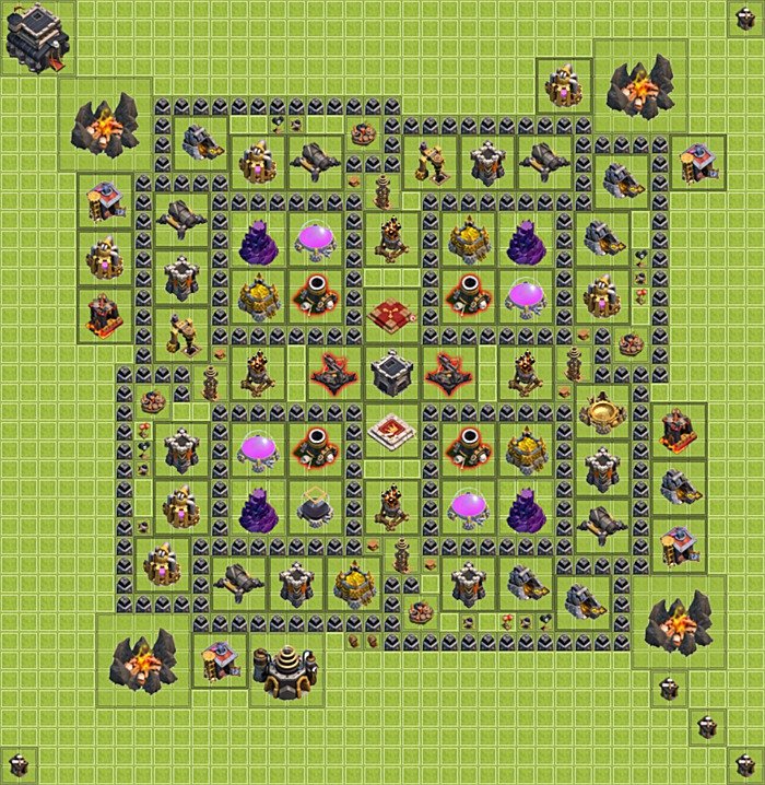 Gute Farm Base Rathaus Level 9 - COC Clash of Clans - TH9 / RH9, #25