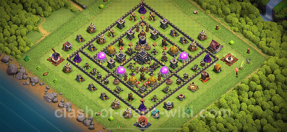 Base plan TH9 Max Levels with Link for Farming 2025, #2607