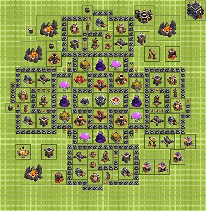 Base plan TH9 (design / layout) for Farming, #29