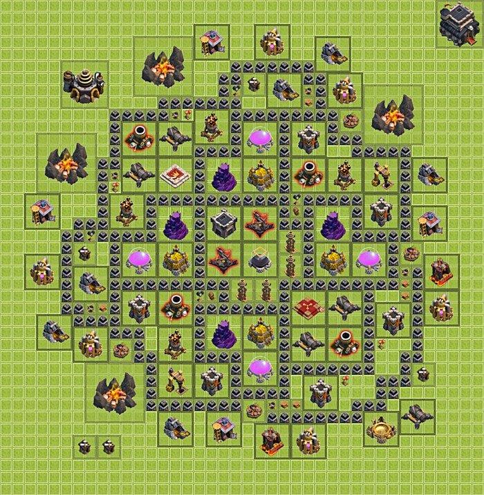Farming Base TH9 - plan / layout / design - Clash of Clans, #33.