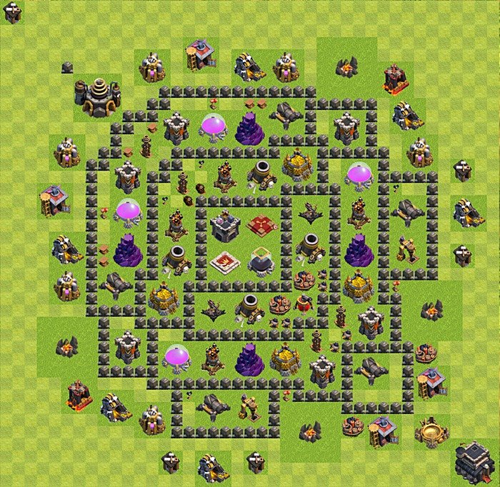 Base plan TH9 (design / layout) for Farming, #36