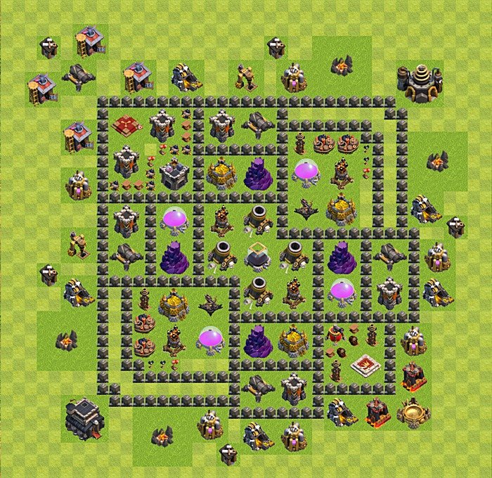 Base plan TH9 (design / layout) for Farming, #38