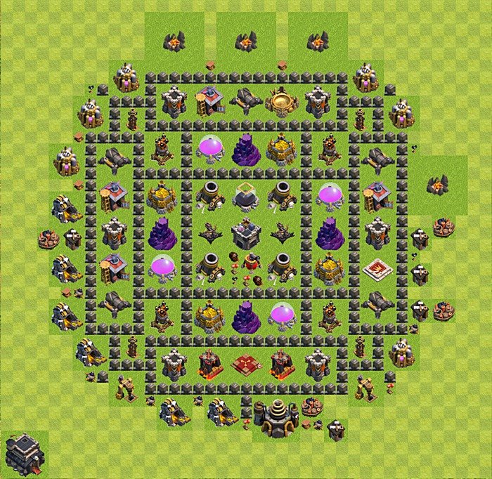 Base plan TH9 (design / layout) for Farming, #41