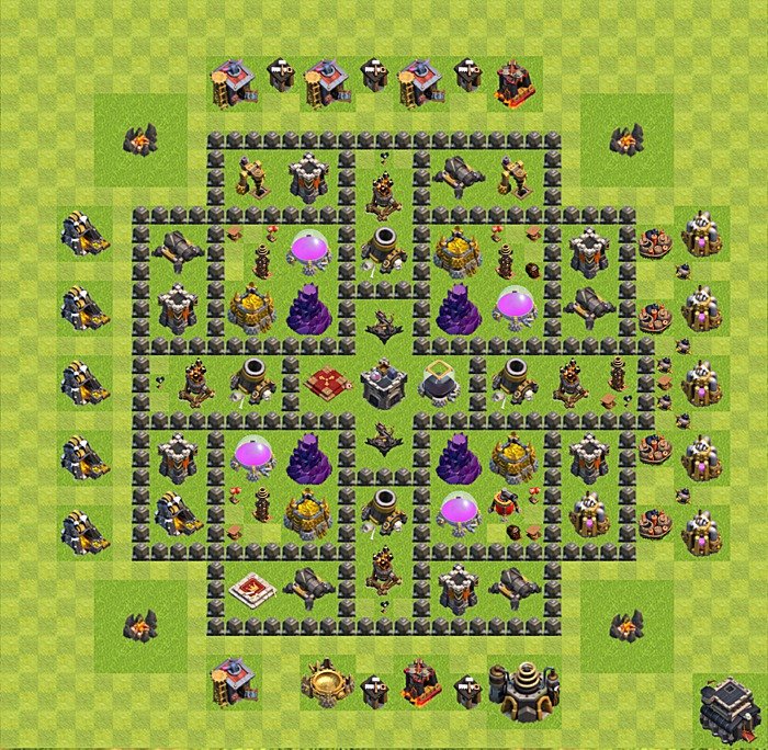 Base plan TH9 (design / layout) for Farming, #44