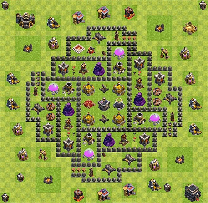 Base plan TH9 (design / layout) for Farming, #45