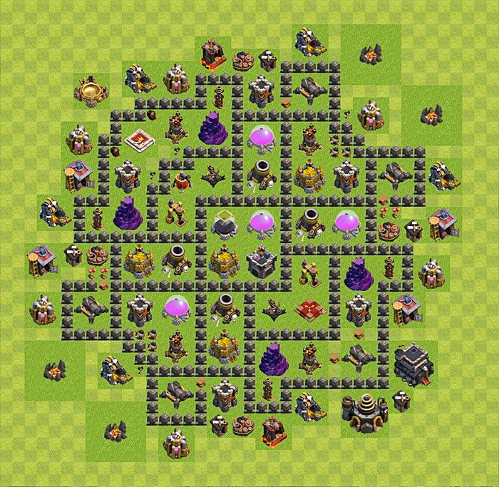 Base plan TH9 (design / layout) for Farming, #47