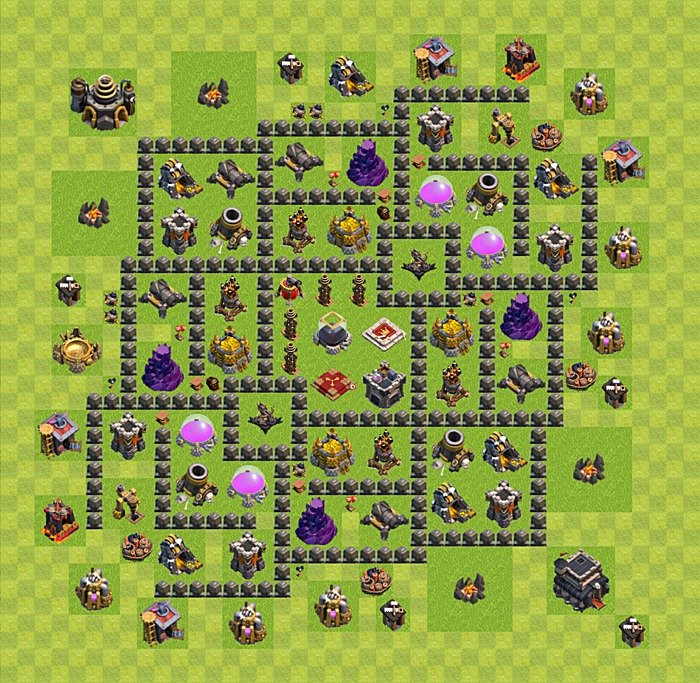 Base plan TH9 (design / layout) for Farming, #49