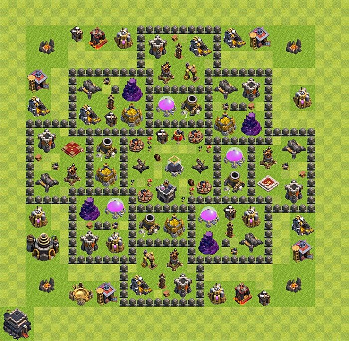 Base plan TH9 (design / layout) for Farming, #53