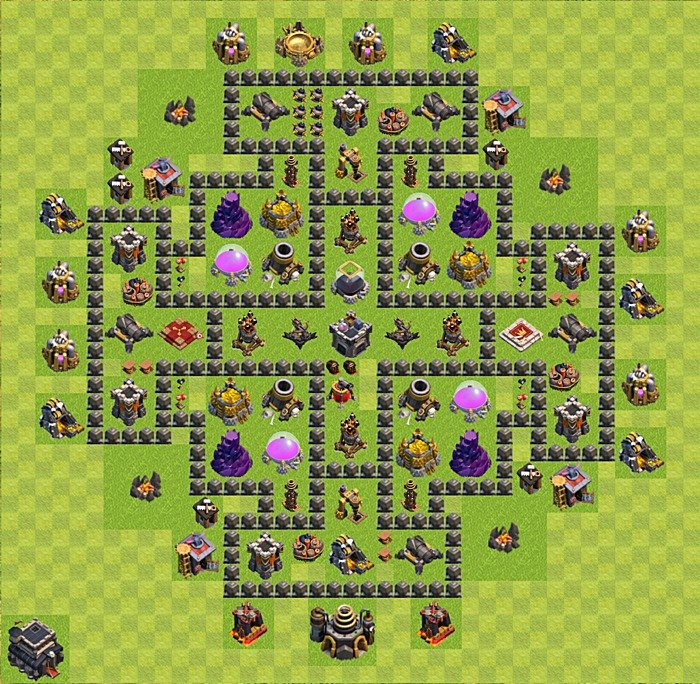 Base plan TH9 (design / layout) for Farming, #56