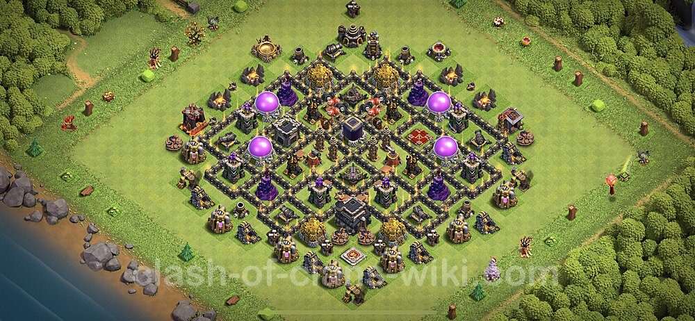 Base plan TH9 Max Levels with Link for Farming 2023, #609