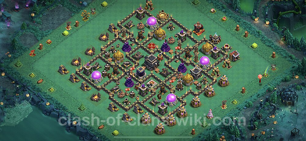 Base plan TH9 Max Levels with Link, Anti Everything, Hybrid for Farming 2023, #615