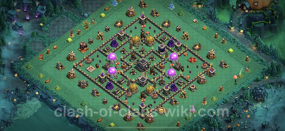 Base plan TH9 Max Levels with Link, Anti Air / Dragon, Hybrid for Farming 2023, #616