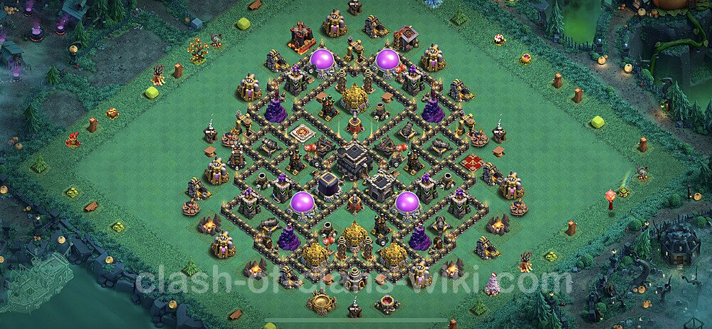 Base plan TH9 Max Levels with Link, Anti 3 Stars, Anti Air / Dragon for Farming 2023, #617