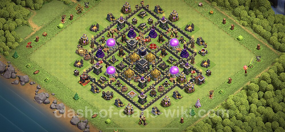 Base plan TH9 Max Levels with Link, Anti Everything for Farming 2023, #623