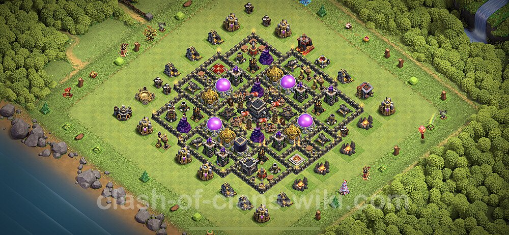 Base plan TH9 Max Levels with Link, Anti Everything for Farming 2023, #624
