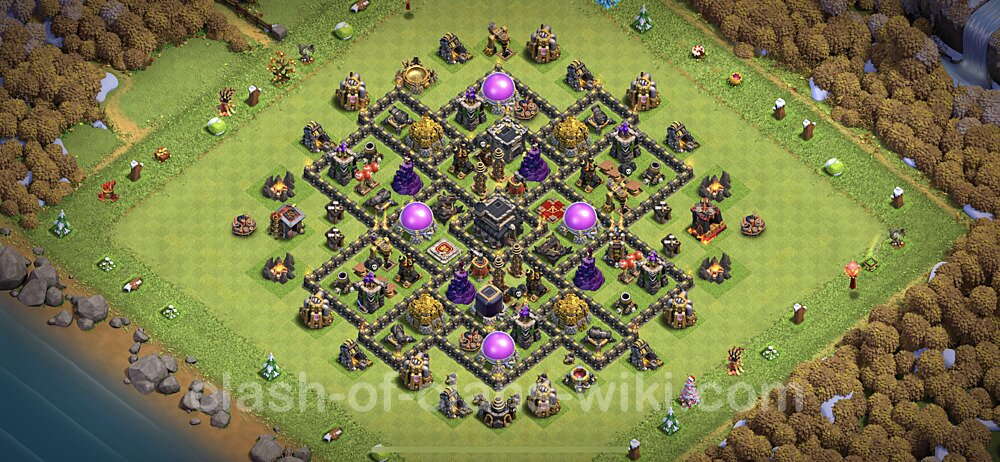 Base plan TH9 (design / layout) with Link, Anti 3 Stars, Anti Everything for Farming 2023, #643