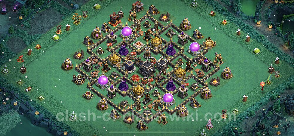Base plan TH9 (design / layout) with Link, Anti 2 Stars, Hybrid for Farming 2023, #649