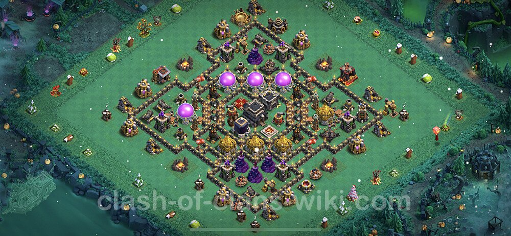 Base plan TH9 Max Levels with Link, Hybrid for Farming 2023, #653