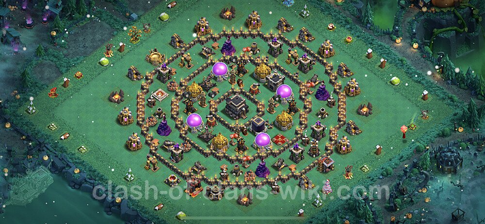 Base plan TH9 (design / layout) with Link, Hybrid for Farming 2023, #655