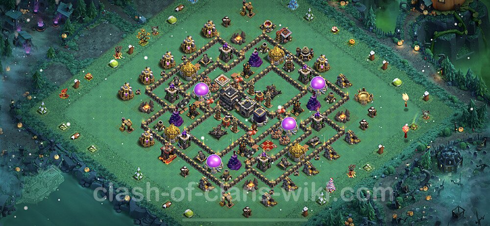 Base plan TH9 Max Levels with Link, Hybrid for Farming 2023, #660