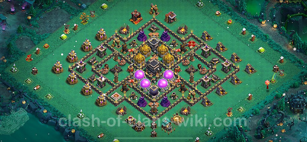 Base plan TH9 Max Levels with Link, Anti 2 Stars for Farming 2024, #666